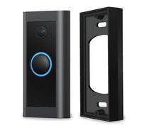 Gestech Angle Mount Wedge Compatible with Smaller Doorbell RingWired, Flush Fit, Mounts Right Or Left (15° Angle Mount V2, Black)