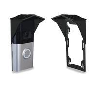 GESTECH Rain Cover for Battery Video RingDoorbell 1, 2, (2nd Gen), 3, 3, 3rd Gen, Plus, 4, (2004), Anti-Glare Weather Protector, Mounting Plate, Sturdy, Slim, Angle Mount Friendly, Made in UK