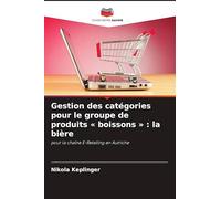 Gestion des catégories pour le groupe de produits boissons: la bière