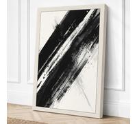 Gestural Crossing Abstract Canvas Wall Art Print 18x12 Inch (46 x 30 cm)