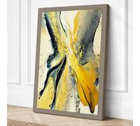 Gestural Crossing Abstract Canvas Wall Art Print 24x16 Inch