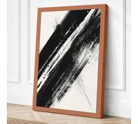 Gestural Crossing Abstract Canvas Wall Art Print 30x20 Inch (76 x 51 cm)