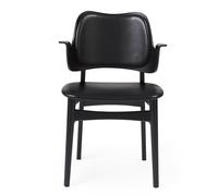 Gesture Dining Chair with Seat and Back Upholstery Black Stained Birch/Prescott 207