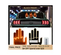 Gesture LED Hand Middle Finger Car Light Interior LED Hand Adhesive Car