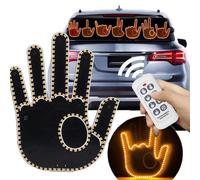 Gesture Led Hand Sign for Car,Fun Emoticon Gesture Light with Remote,7 Gestures Light Up Middle Finger Hand Sign for Car,Road Mate Hand Signal,Funny Hand Gesture Flickering Light for Car Truck