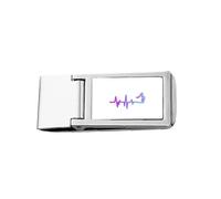 Gesture Line Gradual Encouragement Slim Money Clip Stainless Holder Pocket Wallet