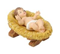 Gesù Bambino nella Mangiatoia - Versione Rossa - Statuine Presepe Classico - Ceramica - I Classici, Statua Di Nella Mangiatoia | Ornamenti In Resina Di Gesù Bambino,Figurina della Nativi