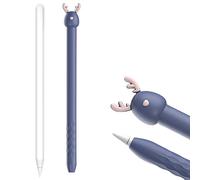 Gesuche Case Compatible with Apple Pencil 2nd Generation,Cute Cartoon Animal Anti-Fall Silicone Protector Sleeve Grip Skin Cover Holder Pocket Pen Stick Accessories Kit for iPad (Happy Deer)