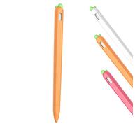 Gesuche Cute Carrot Design Case for A pple Pencil 2nd Generation,Split Soft Silicone Protective Cover Accessories,Shockproof and Washable iPencil Case Sleeve Soft Grip Pouch Holder (Orange)