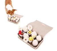 Gesuche Egg Box Shape Pet Snuffle Mat for Dogs,Interactive Feed Game for Boredom,Encourages Natural Foraging Skills for Cats and Dogs,Dog Treat Dispenser Indoor Outdoor Stress Relief