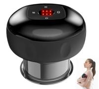 GesundPur Smart Cupping Massager,Electric Cupping Therapy Massager Set, Cup-Style Therapy & Gua Sha Tool, Relieves Muscle Pain, Promotes Blood Circulation (Black,6-Speed Charging Board)