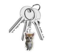 Gesuter Banana Cat Key Chain | Transparent Key Hooks with Banana Cat Print,Funny Creative 2D Acrylic Mobile Phone Chain with Lanyard for Purse Wallet, School Bag Decoration