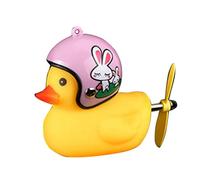 Gesuter Cute Duck Bell - Bell with Lights - Rubber Duck Ornaments, Accessories, Handlebar Horns, Rubber Duck with Propeller, Cute Car Ornaments for Scooter