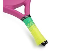 GET A GRIP - Custom Padel Racket Overgrips - Anti-Slip/Quick-Drying Padel Grip Tape - Precut Tennis & Squash Grip - Perfect Padel Gift (Paint The Lines (Neon + Blue), 3 Grips (15% discount))