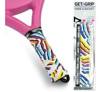 GET A GRIP - Custom Padel Racket Overgrips - Anti-Slip/Quick-Drying Padel Grip Tape - Precut Tennis & Squash Grip with Finishing Tape - Perfect Padel Gift (Serve & Vibe, 1 Grip)