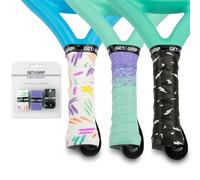 GET A GRIP - Custom Padel Racket Overgrips - Anti-Slip/Quick-Drying Padel Grip Tape - Precut Tennis & Squash Grip - Perfect Padel Gift (Smash Hit Pack, 3 Grips (15% discount))