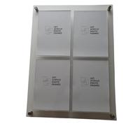 Get Acrylic Photo Frames - 4 Pocket Clear Acrylic Company Display/Notice Board. Wall Mount Display Board with A4 Pockets. Suitable for The Office, Workplace Or Home 70cm x 51.7cm (700mm x 517mm)