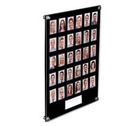 Get Acrylic Photo Frames - Black 30 Pocket Image Staff, Student, Employee Display Board With SECURITY SCREEN & Pocket Header. 605mm Height x 472mm Width (60.5cm x 47.2cm)