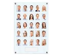 Get Acrylic Photo Frames - Clear 25 Pocket Image Staff, Student, Employee Display Board With Pocket Header. 605mm Height x 400mm Width (60.5cm x 40cm)