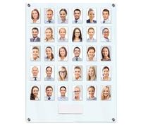 Get Acrylic Photo Frames - Clear 30 Pocket Image Staff, Student, Employee Display Board With Pocket Header. 605mm Height x 472mm Width (60.5cm x 47.2cm)