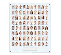 Get Acrylic Photo Frames - Clear 80 Pocket Image Staff, Student, Employee Display Board With Pocket Header. 902mm Height x 760mm Width (90.2cm x 76cm)