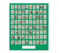 Get Acrylic Photo Frames - Green 80 Pocket Image Staff, Student, Employee Display Board With Pocket Header. 902mm Height x 760mm Width (90.2cm x 76cm)