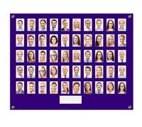 Get Acrylic Photo Frames - Purple 50 Pocket Image Staff, Student, Employee Display Board With Pocket Header. 605mm Height x 760mm Width (60.6cm x 76cm)