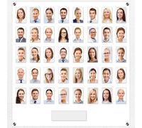 Get Acrylic Photo Frames - White 40 Pocket Image Staff, Student or Employee Photo Display Board With Security Screen Available In Clear, Black or White 60.5cm x 61.6cm