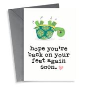 Get back on your feet get well soon card