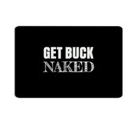 Get Buck Naked Custom Metal Signs Customized Entryway Wall Art Plaques Wall Décor Metal Plaque for Coffee Bar Yard Backyard 12x18 Inch