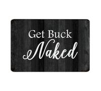 Get Buck Naked Hanging Metal Signs Custom House Wall Art Plaques Wall Décor Metal Plaque for Laundry Cabin Bedroom 8x12 Inch