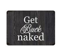 Get Buck Naked Metal Tin Sign 10x14 Inch Rustic Backyard Terrace Garage Wall Decorations Garage Signs Wall Art Plaques for Entryway