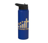Get Connected WiFi Connection God Christian Stainless Steel Insulated Water Bottle