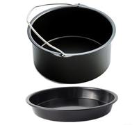 Get Creative in the Kitchen 2Pcs Air Fryer Accessories with Nonstick Pizza Pan and Baking Tray (9in)