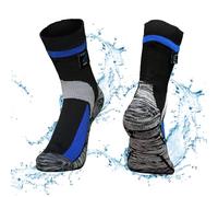Get Dressed Waterproof Socks for Men and Women | Wudu Socks | Perfect for Ablution | Unisex (UK, Numeric, 7, 9.5, Regular, Regular, Grey-Black)