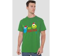 Get Festive For Christmas With Mike And Sully Mens T-Shirt Green Disney Green L
