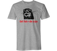Get Fish or Die Tryin - The Daily Mash Official Merchandise - Mens T Shirt Sports Grey