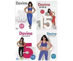 Get fit and lose weight with Davina Volume 1 DVD Collection: Davina - 30 Day Fat Burn (New for 2017) / Davina: 5 Week Fit (New for 2016) / Davina - Fit in 15 / Davina Intense