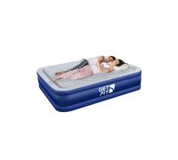 Get Fit Blow Up Air Bed with Built In Electric Pump Free Pillow Air Mattress in Dark Blue | Size: King Get Fit Dark Blue King