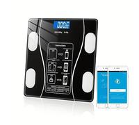 Get Fit Bluetooth Body Fat Scales,smart Digital Bathroom Weight Weighing Scales for Body Composition Analyzer with Smart APP, Scales for Fitness (Black)