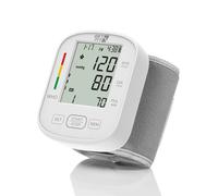 Get Fit Wrist Blood Pressure Monitor CE Approved for Home Use - Medical Blood Pressure Machine Reader - Dual Users with Memory - Sphygmomanometer Adjustable Wrist Cuff LCD Display Heart Rate Monitor