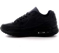 Get Fit Men’s Air Bubble Trainers - Lace-Up Lightweight Athletic Sneakers with Shock-Absorbing Sole - Comfortable Walking & Running Shoes for Gym, Sports & Everyday Wear - Black - UK7/EU41