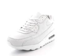 Get Fit Men’s Air Bubble Trainers - Lace-Up Lightweight Athletic Sneakers with Shock-Absorbing Sole - Comfortable Walking & Running Shoes for Gym, Sports & Everyday Wear - White - UK11/EU45