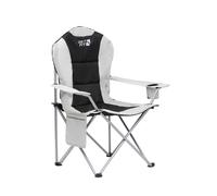 Get Fit Premium Foldable Thick Padded Camping Chair - Cup Holder, Carry Bag in Grey | Size: Single Get Fit Grey Single