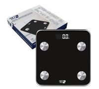 Get Fit Smart Bathroom Scales Digital Body Weighing Scale Connect IOS/Android - Smart Scale - Solid Black