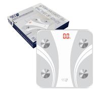 Get Fit Smart Bathroom Scales Digital Body Weighing Scale Connect IOS/Android - Smart Scale - White