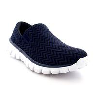 Get Fit Women’s Slip-On Walking Shoes - Lightweight Breathable Trainers with Memory Foam - Casual Work Sneakers - Comfortable Gym, Travel & Everyday Wear - Navy - UK6/EU41