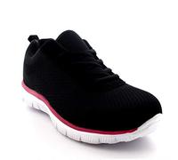 Get Fit Women’s Slip-On Walking Shoes - Lightweight Breathable Trainers with Memory Foam - Casual Work Sneakers - Comfortable Gym, Travel & Everyday Wear - Navy - UK6/EU63