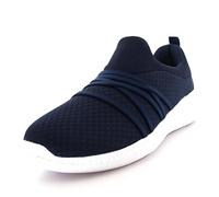 Get Fit Womens Lightweight Mesh Walking Pump Comfy Padded Shoes Flat Trainers - Navy - UK4/EU37 - BS0147