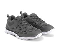Get Fit Women's Lightweight Running Trainers - Breathable Mesh Gym Shoes with Cushioned Sole - Comfortable Walking & Fitness Sneakers - Lace-Up Athletic Footwear - Grey - 6-39